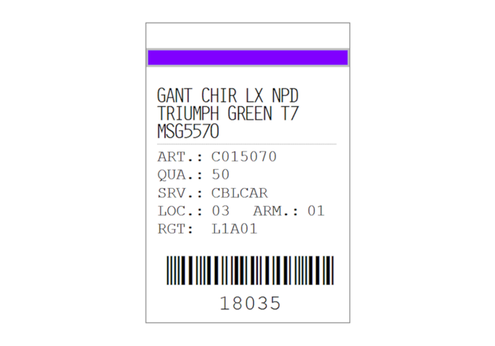 Etiquette de dotation